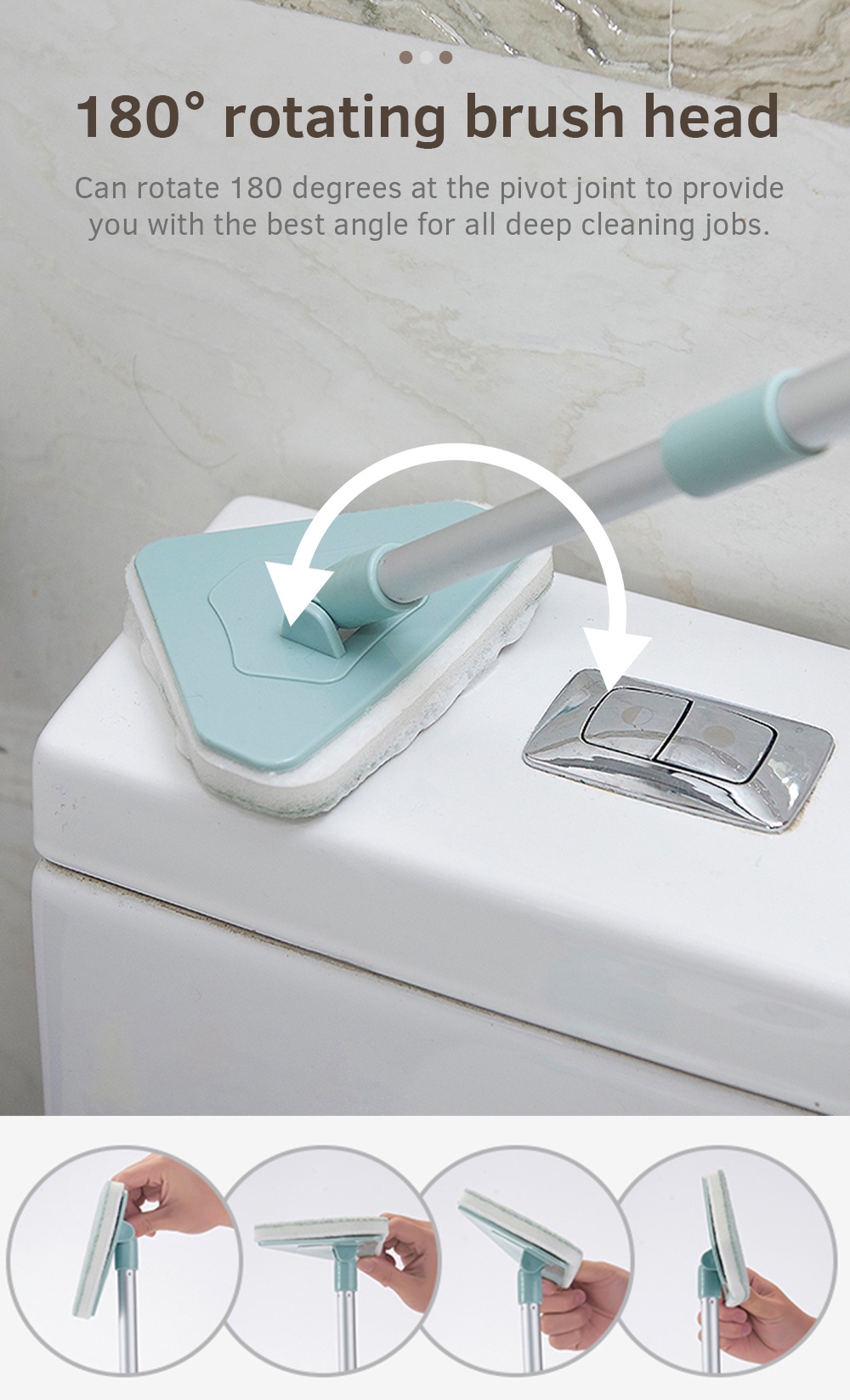 Telescopic Bathtub Brush Window Glass Scrubber-3
